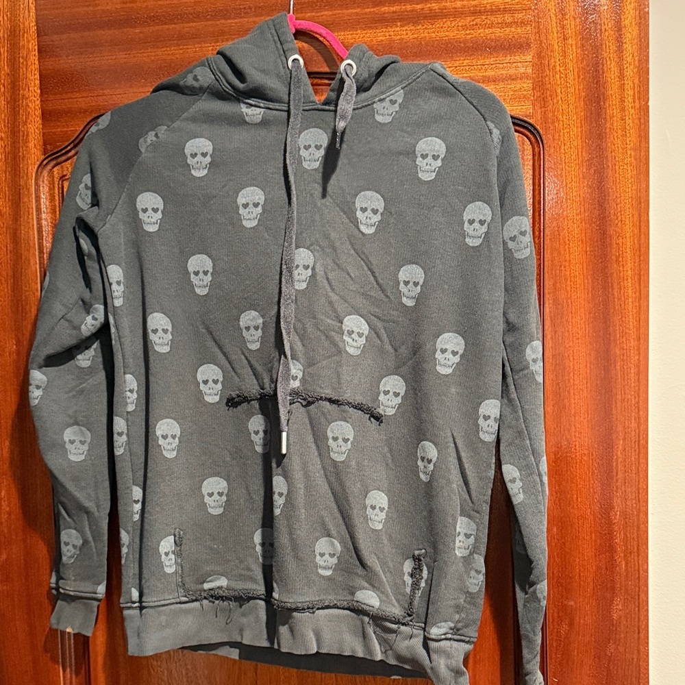 Zoe Karssen Gray Skull Hoodie